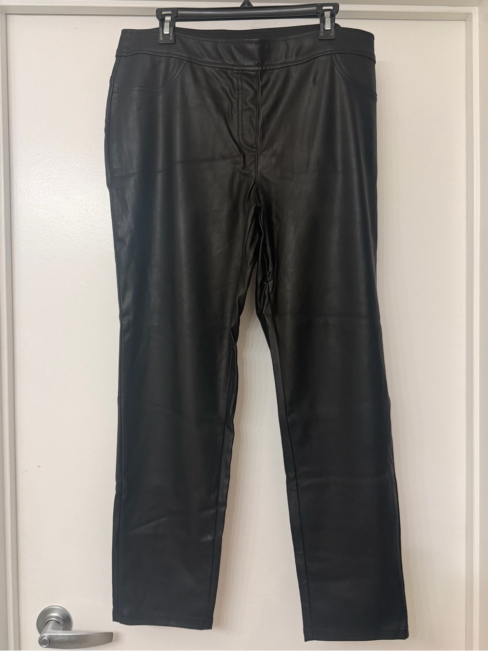 Black Faux Leather Women’s Pants